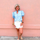 Rella Top- Chambray