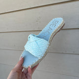 IVY SLIDE SANDAL- AQUA