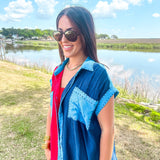 Casual Loving Color Block Top