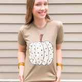 Spotted Pumpkin Tee- Heather Olive