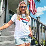 The Freedom Glitter Script Tee
