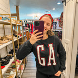 GA Glitter Sweatshirt- Black