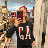 GA Glitter Sweatshirt- Black