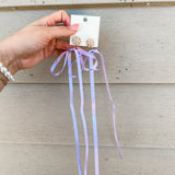 Christmas Bow Earring- Lavender