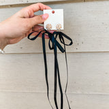 Bow Earring- Black