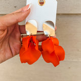 Wildflower Blossom Earrings - Orange *Final sale*