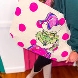 Printed Pink "Green Monster" Totebag