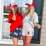 Retro America Trucker Hat- Red