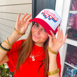 Retro America Trucker Hat- Red