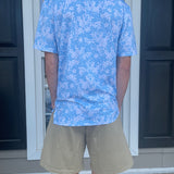 Southern Tide - Driver Island Blooms Printed Polo - Clearwater Blue