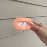 TELETIES Peach Fuzz Medium Flat Round Clip