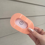 TELETIES Peach Fuzz Medium Flat Round Clip