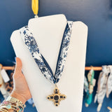 Blessed Blue Floral Scarf - Final Sale