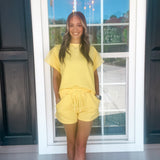 Forget Your Troubles Shorts - Yellow