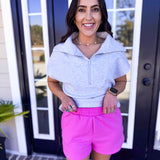 Scuba Elastic Waistband Short - Candy Pink