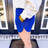 Fleece Elastic Waistband Short - Light Navy