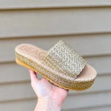 Del Mar Gold Platform Sandals