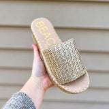 Del Mar Gold Platform Sandals