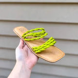 Amalia Lime Braided Sandals