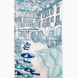 Santorini Shores Beach Towel - Aruba Blue