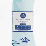 Santorini Shores Beach Towel - Aruba Blue