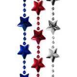 Red White Blue Party Star Beads - Set of 3 - Final Sale