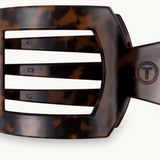 TELETIES Tortoise Medium Flat Square Clip