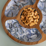 Kim Hovell | Wooden Snack Tray - Pewter Shells - Final Sale