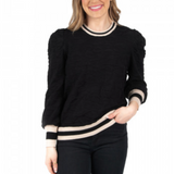 Emily McCarthy | Julia Sweater - Black Knit Cheetah