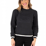 Emily McCarthy | Julia Pullover - Black French Terry Sweater