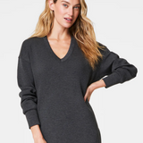 SPANX | Airessentials Brushed V-Neck Tunic - Dark Heather Grey