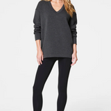 SPANX | Airessentials Brushed V-Neck Tunic - Dark Heather Grey