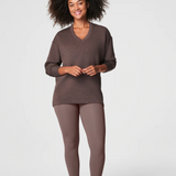 SPANX | Airessentials Brushed V-Neck Tunic - Heather Smoke
