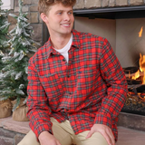 Simply Southern | Men's Plaid Button Up - Red