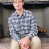 Simply Southern | Men's Plaid Button Up - Grey