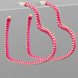 Hearts Of Love Earring - Hot Pink