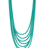 Beaded Beauty Necklace/ Earring Set- Turquoise