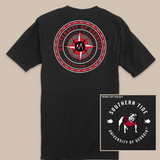 Southern Tide | Gameday College Compass T Shirt - Black