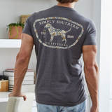 Simply | Men's Camo Dog Tee - Heather Grey