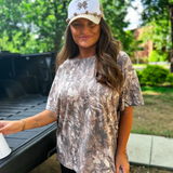 Birdie | Dark Camo Oversized Tee