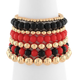 UGA Beaded Bracelet Set - Final Sale