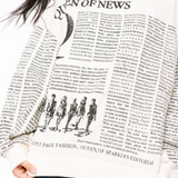 Queen Of Sparkles | White & Black 'Queen of News' Sweatshirt