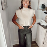 Olive Eyelet Pant