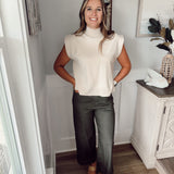 Olive Eyelet Pant