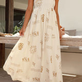 Printed Square Neck Maxi Cami Dress
