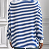 Ivy Lane Striped Round Neck Long Sleeve Sweatshirt
