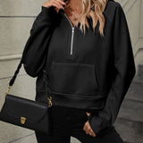 Mandy Half Zip Long Sleeve Sweatshirt