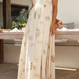 Printed Square Neck Maxi Cami Dress