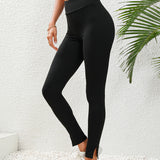 High Waist Slit Leggings