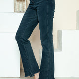 Judy Blue Full Size Button Fly Hem Destroy Straight Jeans